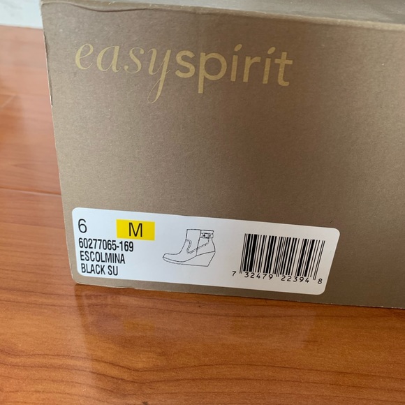 easy spirit black suede wedge bootie - Picture 5 of 5